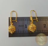 14k Gold Earrings, Traditional Croatian Gold Filigree Earrings, Dubrovnik Gold Ball Earrings, 14 k Gold Earrings, Wedding Gold Earrings