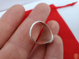 Red Coral Ring, Light Handmade Ring, Simple Ring, Red Stone Ring, Precious Mediterranean Coral, Sterling Silver Ring, Womens Ring, Red Ring