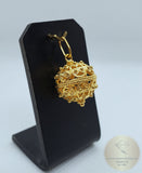 Dubrovnik Filigree Ball Pendant, Solid 14k Gold Pendant, Statement Pendant, Croatian Filigree Pendant Necklace, Vintage Pendant
