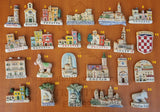 Authentic Croatian Souvenir Gift, Made In Croatia Gift, Handmade Ceramic Magnets, Hand Crafted Ornament, Hand Sculpted Unique Ceramics