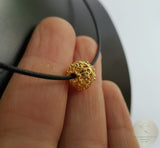 Traditional Croatian Filigree Ball Slider Pendant In 14k Gold, Dubrovnik Solid Gold Floating Pendant, Ethnic Wedding Jewelry, Minimalist