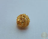 Traditional Croatian Filigree Ball Slider Pendant In 14k Gold, Dubrovnik Solid Gold Floating Pendant, Ethnic Wedding Jewelry, Minimalist