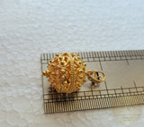 Dubrovnik Filigree Ball Pendant, Solid 14k Gold Pendant, Statement Pendant, Croatian Filigree Pendant Necklace, Vintage Pendant