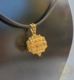 Dubrovnik Filigree Ball Pendant, Solid 14k Gold Pendant, Statement Pendant, Croatian Filigree Pendant Necklace, Vintage Pendant