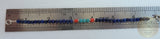 Colorful Small Bead Lapis Bracelet, w Mediterranean Coral & Turquoise Gemstone Bracelet, Sterling Silver Bracelet, Blue Stone Bracelet