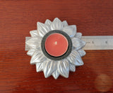 Croatian Handmade Ceramics, Ceramic Flower Shaped Tea Light Holder, Hand Painted Candle Holder, Croatian Pottery