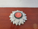 Croatian Handmade Ceramics, Ceramic Flower Shaped Tea Light Holder, Hand Painted Candle Holder, Croatian Pottery