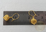 Traditional Croatian Filigree Ball Earrings, 24k Gold Plated Dangle Earrings, Dubrovnik Jewelry, Gold Plated Sterling Silver Ball Earrings