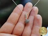 Traditional Croatian Dainty Filigree Ball Pendant, Dubrovnik Jewelry, Sterling Silver Ball Pendant, Mediterranean Vintage Ethnic Jewelry