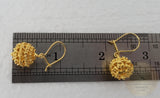 Traditional Croatian Filigree Ball Earrings, 24k Gold Plated Dangle Earrings, Dubrovnik jewelry Gold Plated Sterling Silver Everyday Jewelry - CroatianJewelryCraft