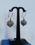 Traditional Croatian Hook Earrings, Oxidized Silver Earrings, Filigree Ball Earrings, Dubrovnik Earrings, Handmade Vintage Earrings