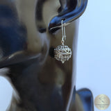Traditional Croatian Hook Earrings, Oxidized Silver Earrings, Filigree Ball Earrings, Dubrovnik Earrings, Handmade Vintage Earrings - CroatianJewelryCraft