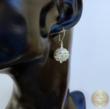 Traditional Croatian Hook Earrings, Silver Earrings, Filigree Ball Earrings, Dubrovnik Earrings, Handmade Vintage Earrings