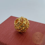 14k Gold Pendant, Sliding Gold Ball Pendant, Croatian Filigree Ball Pendant, Solid Gold Filigree Pendant, Ethno Dubrovnik Jewelry