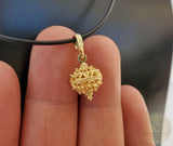 24k Gold Plated Traditional Croatian Jewelry, Dubrovnik Filigree Ball Pendant, Sterling Silver Ball Pendant, Ethno Wedding Jewelry