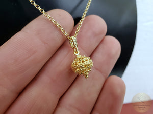 24k Gold Plated Traditional Croatian Jewelry, Dubrovnik Filigree Ball Pendant, Sterling Silver Ball Pendant, Ethno Wedding Jewelry