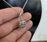 Traditional Croatian Pendant, Dubrovnik Filigree Ball Pendant, Sterling Silver Ball Pendant, Mediterranean Ethnic Wedding Jewelry, Vintage - CroatianJewelryCraft
