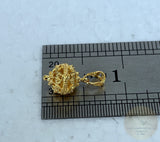 Croatian Filigree 14k Gold Pendant, Minimalist Gold  Filigree Ball Pendant, Dubrovnik Jewelry, Solid Gold Pendant, 14k Filigree Pendant