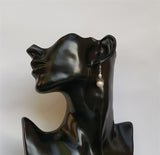 Cream White Pearl Earrings, Simple Pearl Dangle Earrings, Sterling Silver Pearl Earrings, Bridesmaids Jewelry, Natural Pearl Jewelry