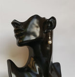 Cream White Pearl Earrings, Simple Pearl Dangle Earrings, Sterling Silver Pearl Earrings, Bridesmaids Jewelry, Natural Pearl Jewelry