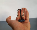 Cream White Pearl Earrings, Simple Pearl Dangle Earrings, Sterling Silver Pearl Earrings, Bridesmaids Jewelry, Natural Pearl Jewelry