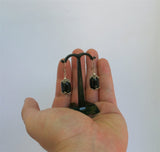 Black Stone Earrings, Faceted Onyx Earrings, Sterling Silver Earrings, Filigree Earrings, Black Earrings, Black Jewelry