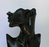 Turquoise Earrings, Blue Lapis Earrings, Lapis Lazuli Earrings, Sterling Earrings, Natural Gemstone Earrings, Beaded Dangle Earrings