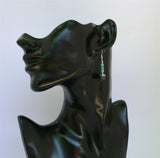 Turquoise Earrings, Blue Lapis Earrings, Lapis Lazuli Earrings, Sterling Earrings, Natural Gemstone Earrings, Beaded Dangle Earrings