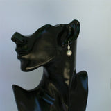 White Pearl Earrings, Simple Pearl Dangle Earrings, Sterling Silver Pearl Earrings, Silver Ball Earrings, Bridesmaids Jewelry, Natural Pearl