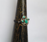 Mens Turquoise Bracelet, Men's Bracelet, Sterling Silver & Natural Leather Bracelet, Genuine Gemstone Bracelet, Jewelry For Men