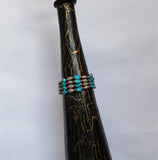 Multi Strand Blue Turquoise Bracelet, Statement Turquoise Bracelet, Solid Sterling Silver Blue Stone Bracelet, Natural Gemstone Bracelet