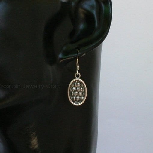 Interleaving Mesh Earrings, Sterling Silver Earrings, Simple Silver Earrings, Silver Dangle Earrings, Simple Earrings