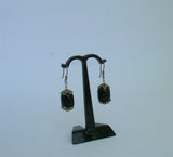 Black Stone Earrings, Faceted Onyx Earrings, Sterling Silver Earrings, Filigree Earrings, Black Earrings, Black Jewelry