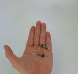 Turquoise Earrings, Blue Lapis Earrings, Lapis Lazuli Earrings, Sterling Earrings, Natural Gemstone Earrings, Beaded Dangle Earrings