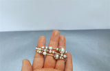 Multi Strand Unique White Pearl Bracelet, Bridal Bracelet, Sterling Silver Freshwater Pearl Statement bracelet Decorative Pearl Inlaid Claps