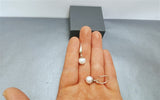 White Pearl Earrings, Simple Pearl Dangle Earrings, Sterling Silver Pearl Earrings, Bridesmaids Jewelry, Natural Pearl Jewelry