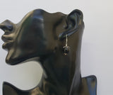 Round Ball Drop Earrings, Black Onyx Earrings, Black Bead Drop Dangle Earrings, Filigree Earrings For Women, Black Earrings