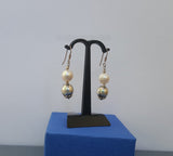 White Freshwater Pearl Earrings, Simple Pearl Dangle Earrings, Sterling Silver Pearl Earrings, Bridesmaids Jewelry, Natural Pearl Jewelry