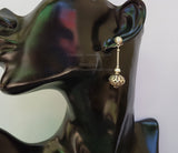 White Pearl Earrings, Simple Pearl Dangle Earrings, Stud Drop Earrings, Silver Ball Earrings, Silver Pearl Earrings, Bridesmaids Jewelry