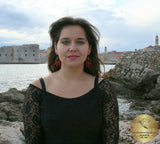 Mediterranean Red Coral Branch Earrings, Solid 14k Gold Statement Earrings, One of a kind Chandelier Earrings, Handcrafted Bridal Earring