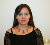 Unique Coral Branch Necklace, Precious Mediterranean Coral Necklace, Chandelier Necklace, Statement Necklace, Bib Necklace, Natural Coral