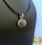 Oval Shaped Crazy Lace Agate Pendant, Sterling Silver Natural Gemstone Pendant, Handmade Jewelry