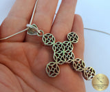 Amethyst Cross Pendant, Violet Stone Cross w Marcasite, Purple Cross, February Birthstone, Victorian Cross, Antique Style Cross, Gothic