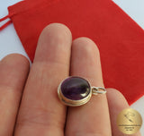 Amethyst Pendant, Violet Stone Pendant, Purple Pendant, February Birthstone, Sterling Silver Gemstone Pendant