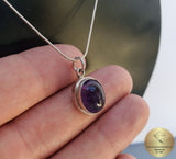 Amethyst Pendant, Violet Stone Pendant, Purple Pendant, February Birthstone, Sterling Silver Gemstone Pendant