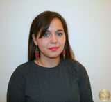 Red Coral Chandelier Earrings, Long Earrings, Undyed Mediterranean Coral Statement Earrings, Unique Artisan Earrings, Silver Bridal Earrings