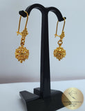 14k Gold Earrings, Traditional Croatian Gold Filigree Earrings, Dubrovnik Gold Ball Earrings, 14 k Gold Earrings, Wedding Gold Earrings