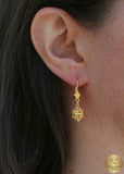 14k Gold Earrings, Traditional Croatian Gold Filigree Earrings, Dubrovnik Gold Ball Earrings, 14 k Gold Earrings, Wedding Gold Earrings