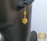 14k Gold Earrings, Traditional Croatian Gold Filigree Earrings, Dubrovnik Gold Ball Earrings, 14 k Gold Earrings, Wedding Gold Earrings