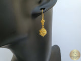 14k Gold Earrings, Traditional Croatian Gold Filigree Earrings, Dubrovnik Gold Ball Earrings, 14 k Gold Earrings, Wedding Gold Earrings
